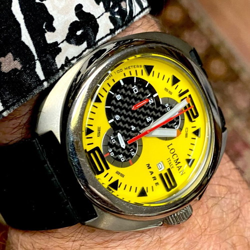 Locman titanium chronograph σαν καινούργιο, ανδρικό 45mm με ζαφείρι