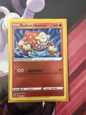 Radiant Heatran Pokemon Card new, Astral Radiance 027/189