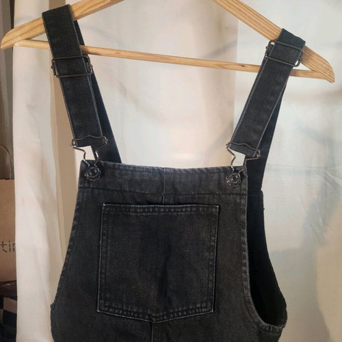 MANGO dungaree dress like new, black, size S