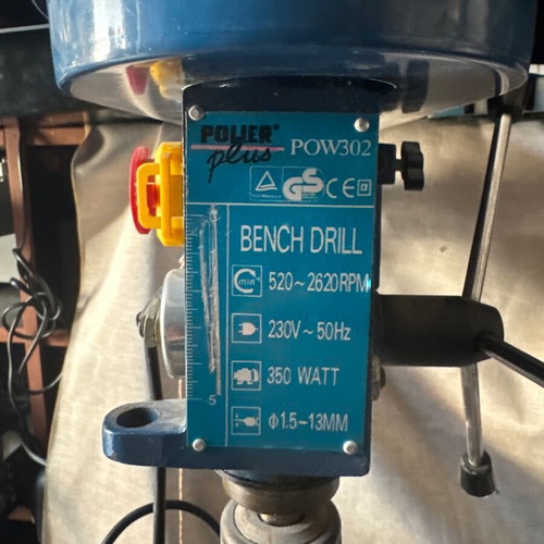 Power Plus POW302 Column Drill Bench 350W like new