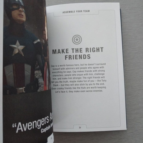 Marvel Studio Book Be More Captain America Lessons in Leadership hardcover like new