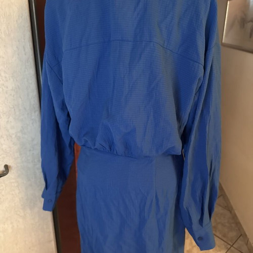 Zara μπλε πουκάμισο με ζώνη, μέγεθος Medium
