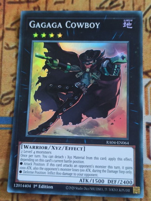 Gagaga Cowboy Super Rare κάρτα Yu-Gi-Oh!, 1st Edition