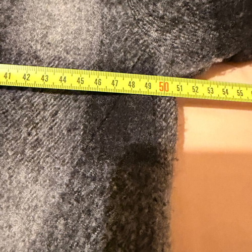 Mandeco Zara coat used black grey checkered wool oversized XS