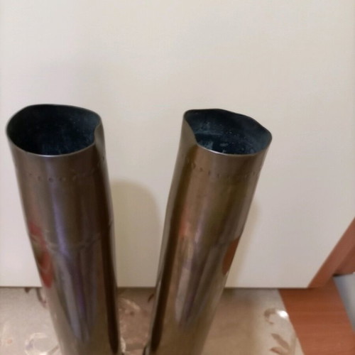 Two collectible vintage 1944 shell casings used