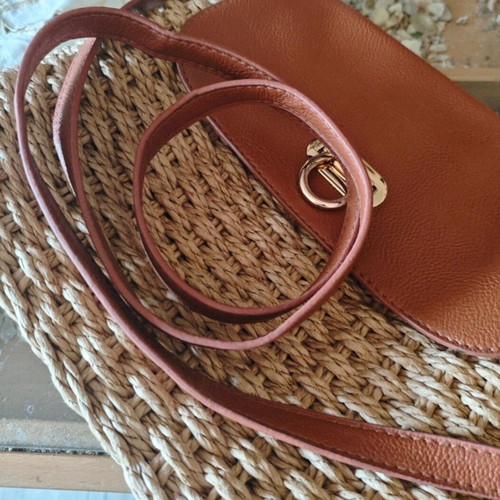 Women's handbag, beige and brown