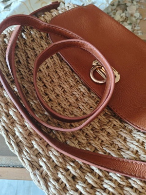 Women's handbag, beige and brown