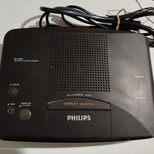 Philips electric clock radio used alarm