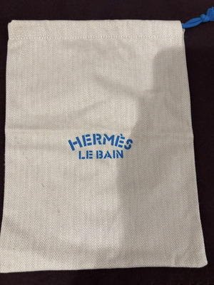 Hermès Le Bain υφασμάτινο τσαντάκι καινούργιο με κορδονάκι