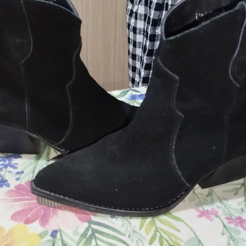 Μπότες Ideal Shoes δερμάτινες μέγεθος 41 σαν καινούργιες, μαύρες