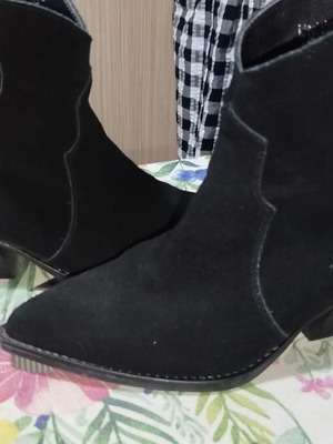Μπότες Ideal Shoes δερμάτινες μέγεθος 41 σαν καινούργιες, μαύρες