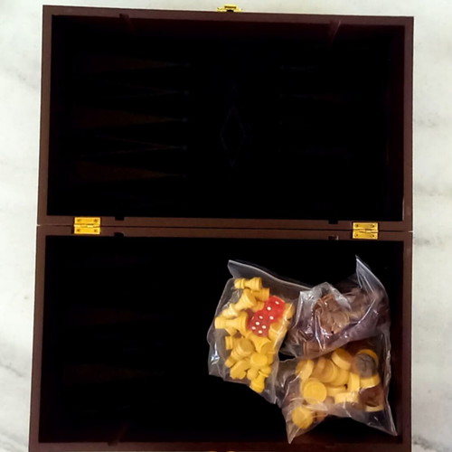 Backgammon and Chess wooden set like new, 12×36×21.5 cm