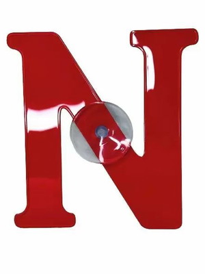 New driver metal sign new with suction cup for car window