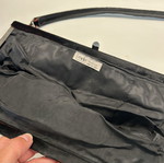 Vintage velvet handbag like new, black and purple