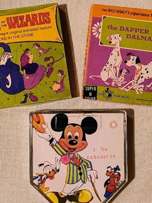 Super 8 Walt Disney movies used, color cartoons