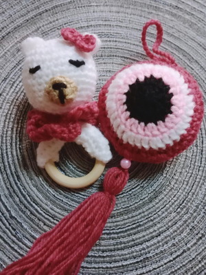 Handmade knitted baby gift set new