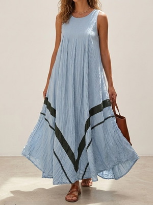Helmi Maxi Dress Crinkle Turquoise New, Size S