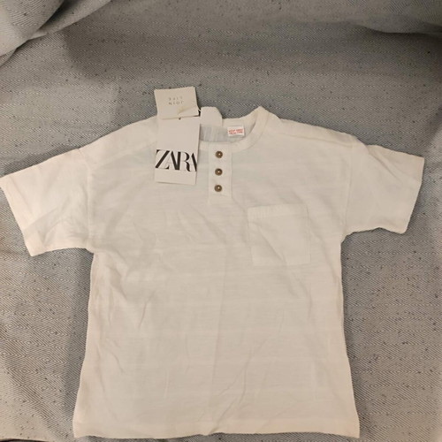 Zara Kids white cotton t-shirt 2–3 years new with tags