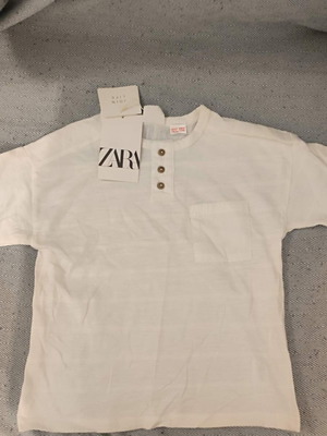 Zara Kids white cotton t-shirt 2–3 years new with tags