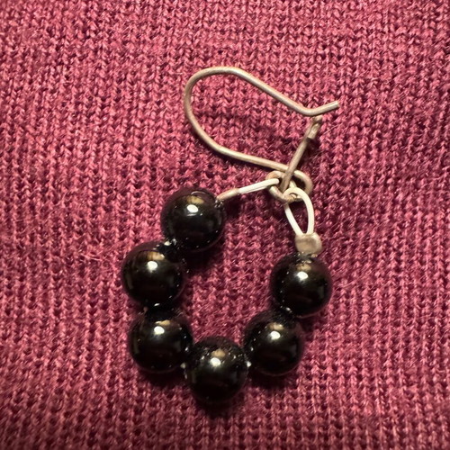 Bracelet and earrings set new, black