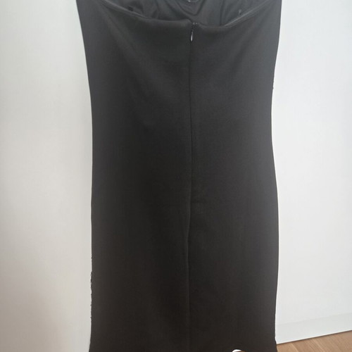 Strapless dress with sequins, black and silver, size S/M, new