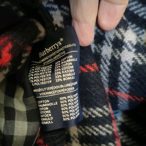 Burberry’s Men’s Blue Coat With Removable Lining Like New, Size XL