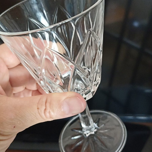 Vintage Harlequin crystal glasses set of 5, like new