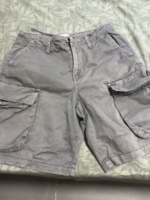 Pull & Bear cargo shorts, green, size S