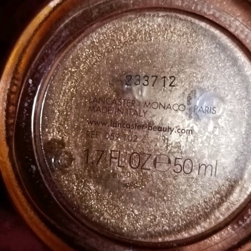 Lancaster iridescent body cream used for summer glow