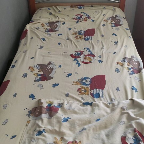 Single bed used with mattress