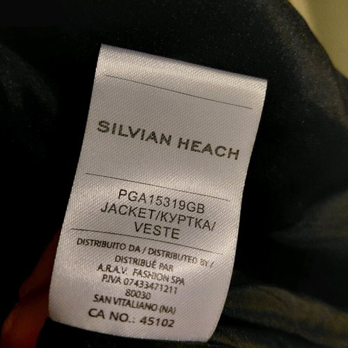 Silvian Heach jacket black with quilted sleeves and sequins like new