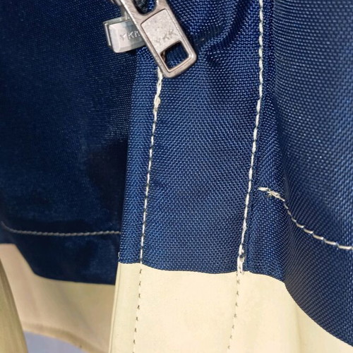 Union Mills leather jacket new, size XL, blue and beige