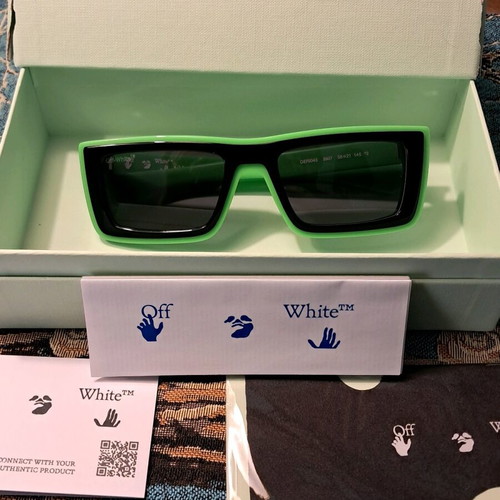 Off White sunglasses new, black and green