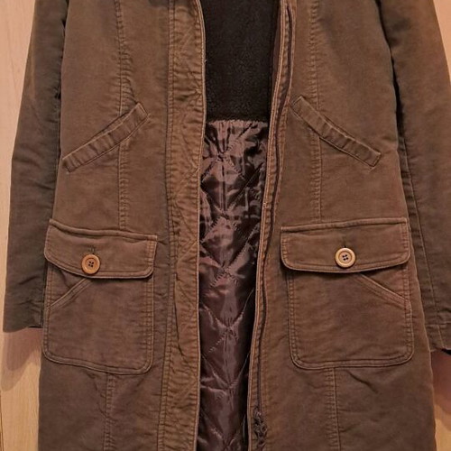 Pull & Bear coat brown suede like new, size M