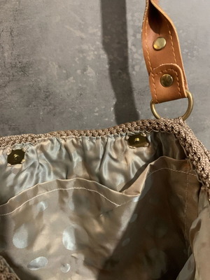 Knitted handmade bag