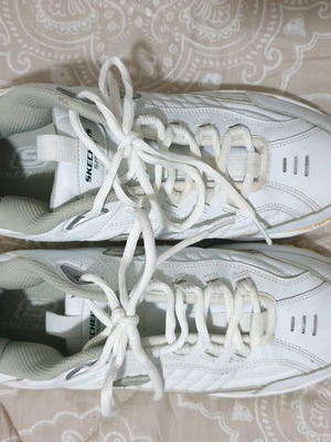 Ανδρικά αθλητικά Skechers μεταχειρισμένα, άσπρα, μέγεθος 45
