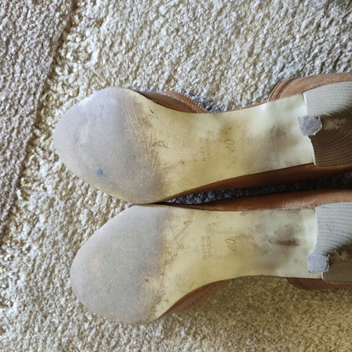 Leather pumps size 40 used, brown, very comfortable