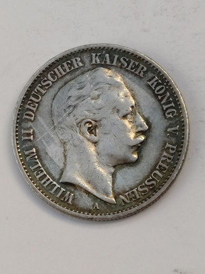 German silver 2 mark coin 1900