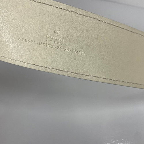 Gucci Blondie leather belt 75cm used, cream