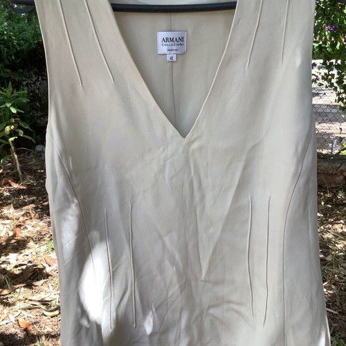 Armani Collezioni silk blouse Small pastel gray like new