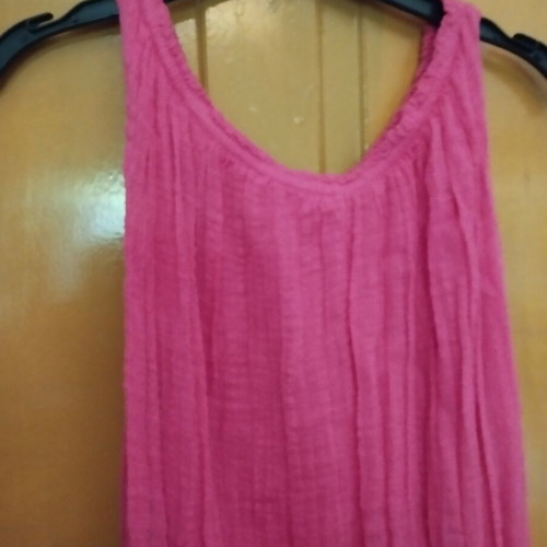 Long fuchsia pink dress used, vintage style, size M