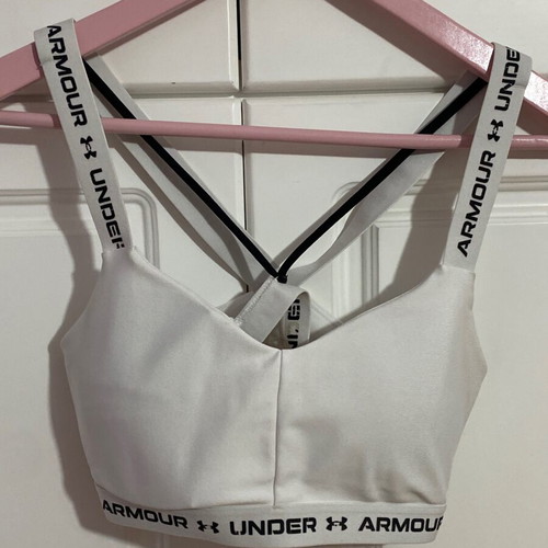 Under Armour sports bra used, white, size M