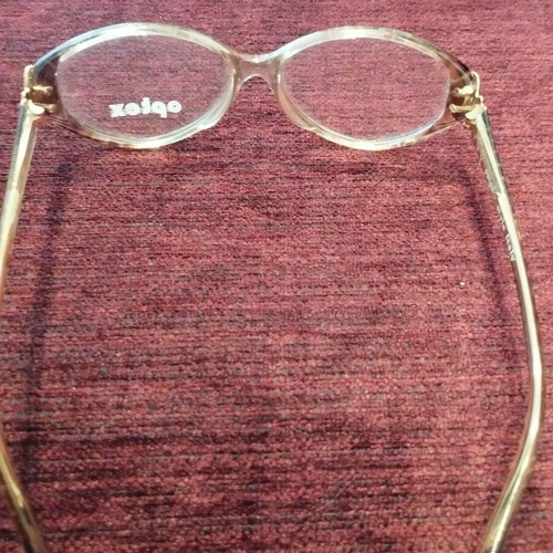 Optex Vintage Women's Eyeglass Frame New Transparent Honey