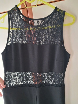 Maxi winter dress Pink Woman black, like new