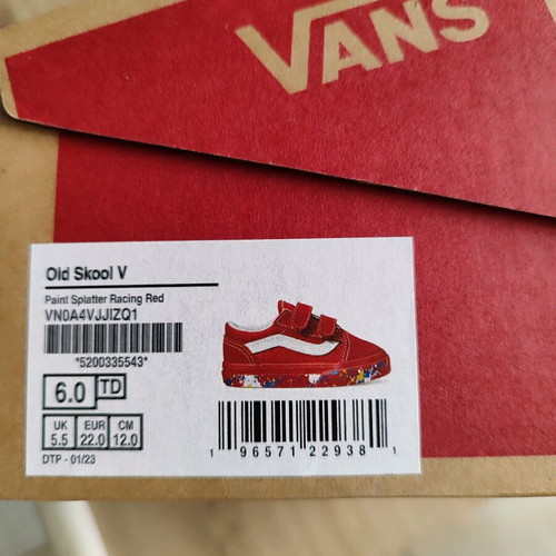 Vans kids shoes size 22 new with box
