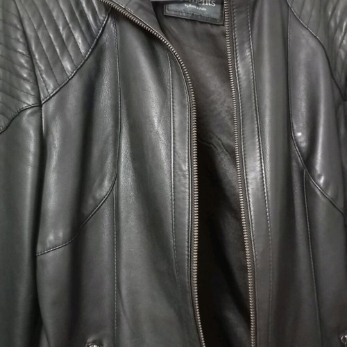 Element leather biker jacket, black, size L
