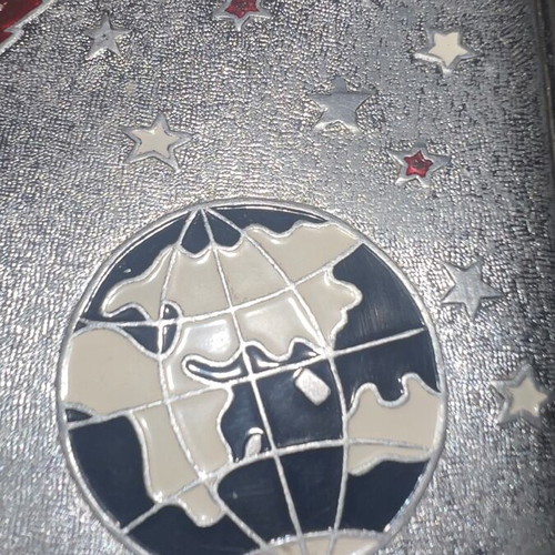 CCCP Space Tobacco Case 1961 Used, Vostok Launch Enamel