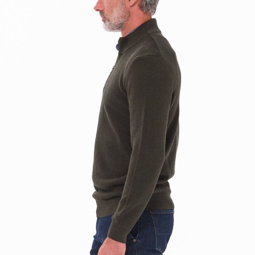 Portobello's men's pullover lupetto with zipper new, green, 4XL