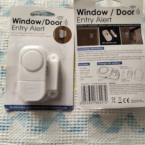 Window Door Entry Alert alarm set new, pack of 5