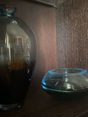 Crystal vase and bowl like new